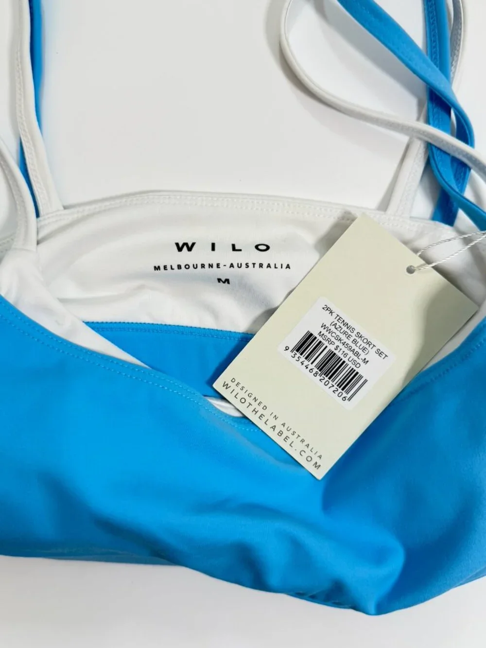 WILO THE LABEL 2PK Tennis Skort Set Azure NWT Matching Athletic Outfit